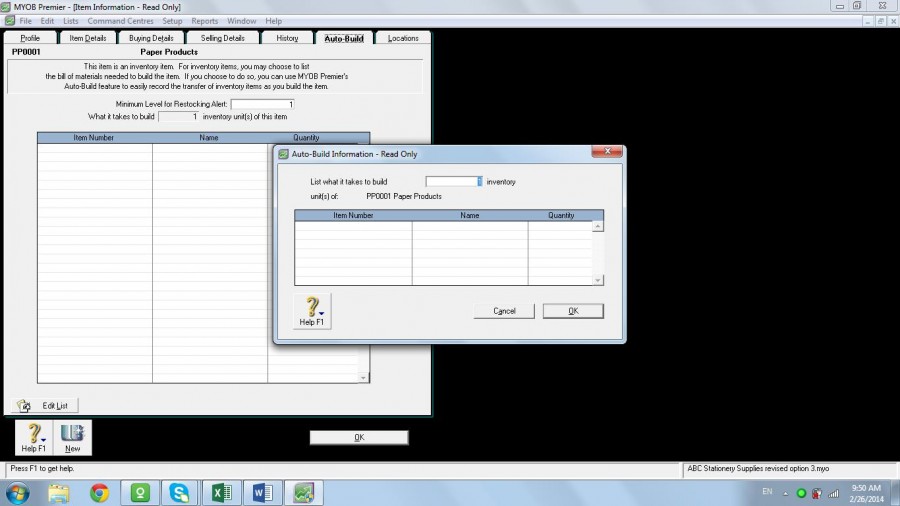 How to Build Inventory Items in MYOB Premier - A1myobcourse